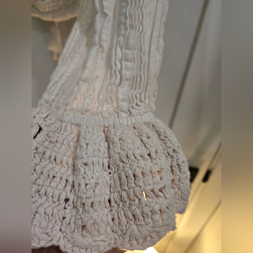 Free People Megan Off White Crochet Blouse - Picture 10 of 14